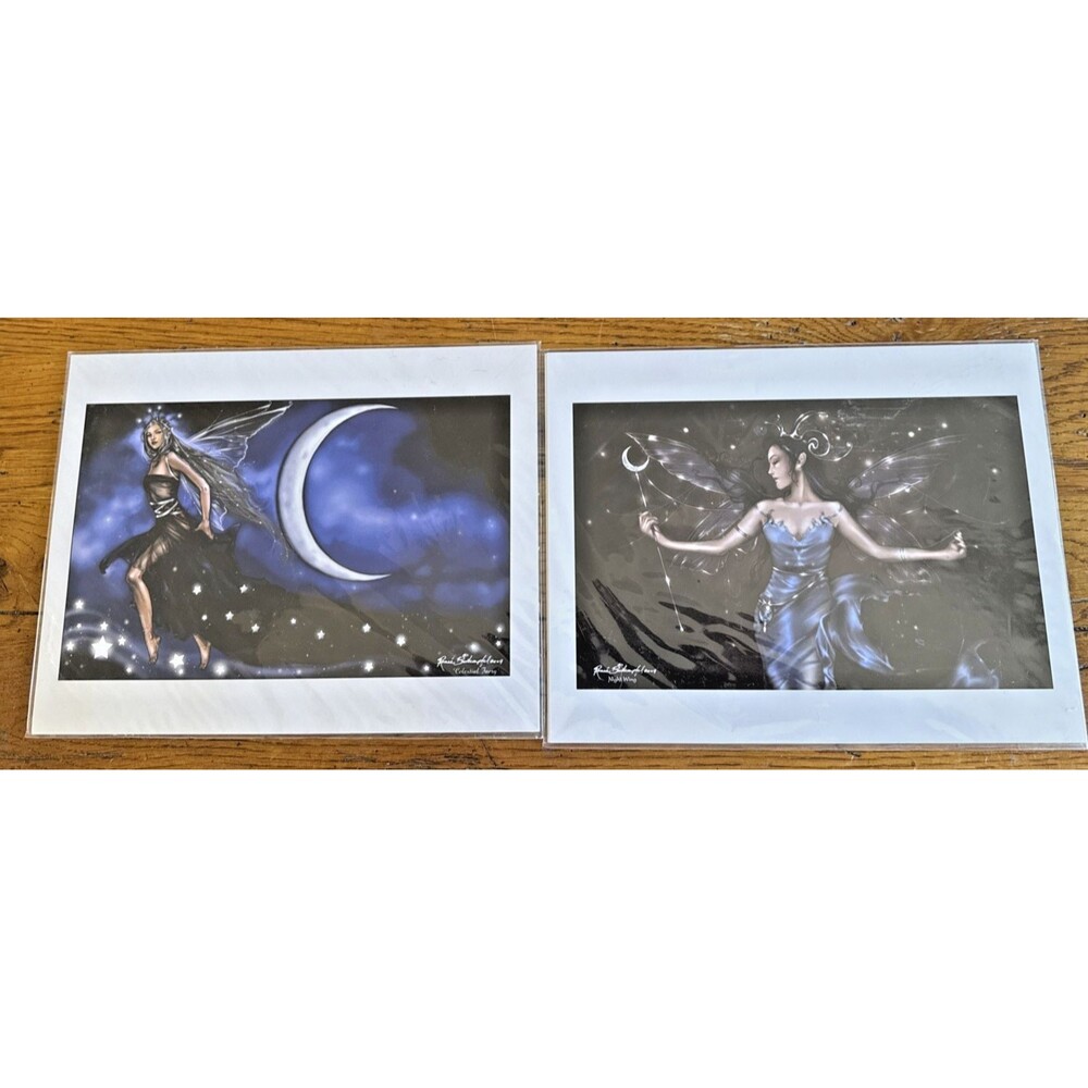 Renee Biertempfel Fantasy Art Print "Night Wing"  & “Celestial Faery” 8.5" x 11"